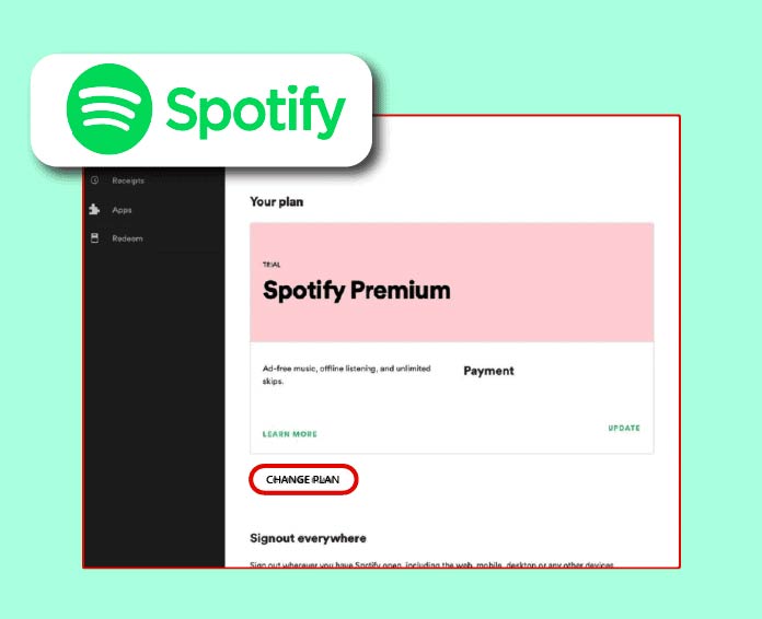 نحوه تغییر اشتراک در  Spotify