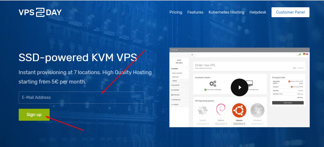 نحوه خرید سرور از VPS2day