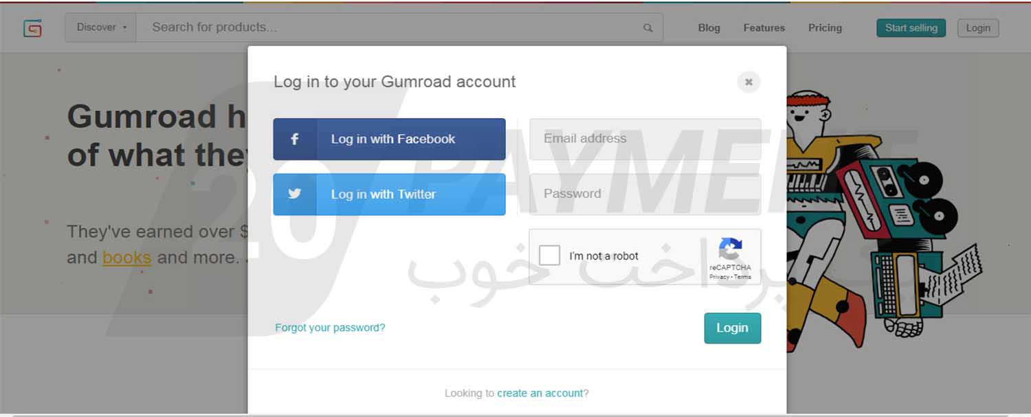 کسب درآمد از سایت Gumroad