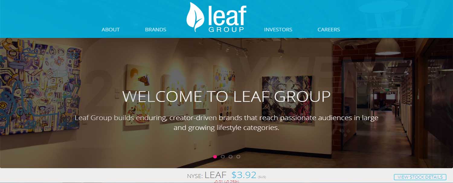 معرفی سایت لیف گروپ leaf group