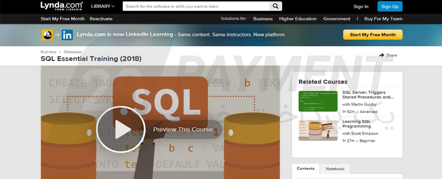 معرفی سایت لیندا lynda | پرداخت در لیندا