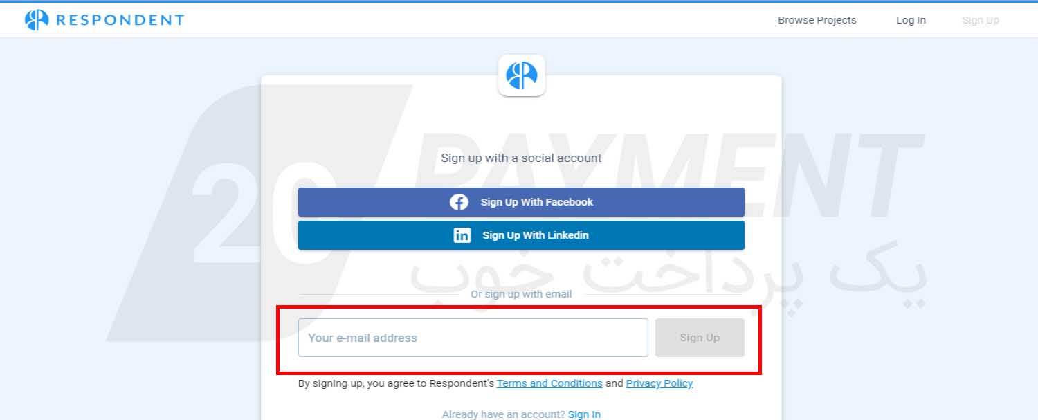 کسب درآمد ارزی از سایت Respondent