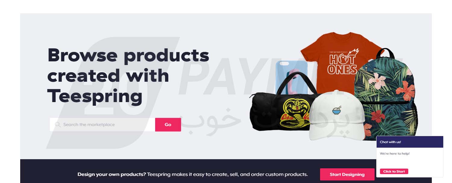 کسب درآمد ارزی از سایت teespring