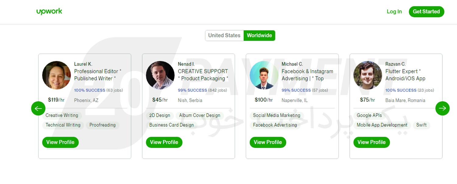 کسب درآمد از سایت Upwork