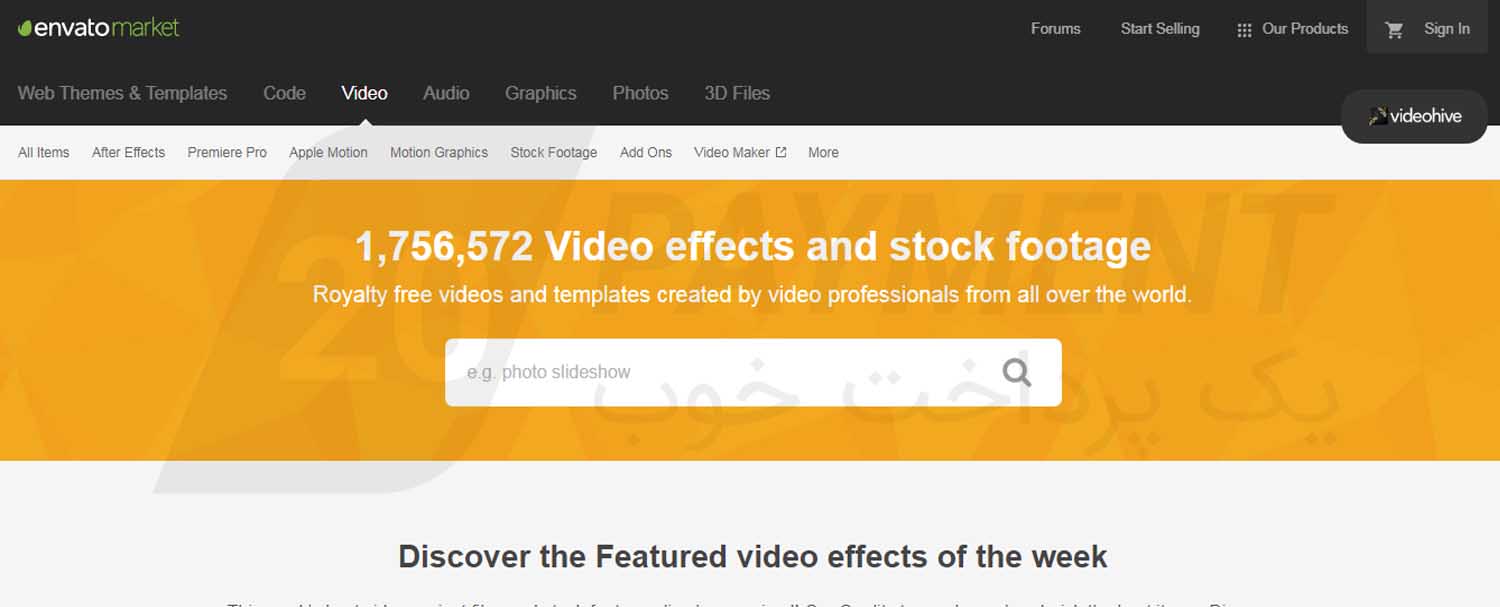 معرفی سایت Videohive